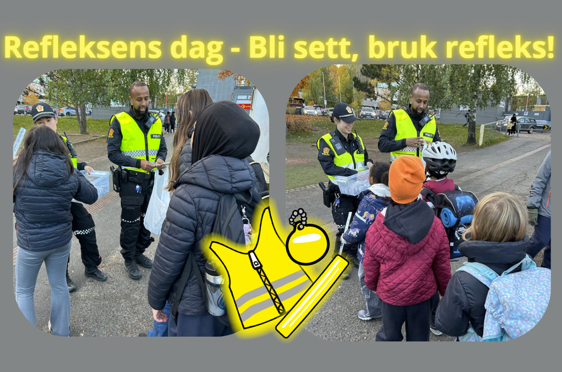 en gruppe mennesker som står rundt en person i en gul jakke