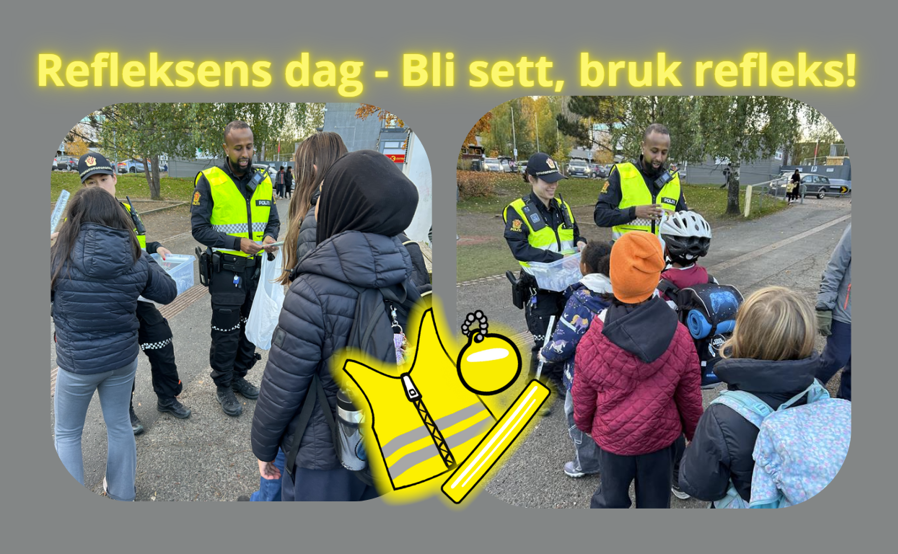 en gruppe mennesker som står rundt en person i en gul jakke