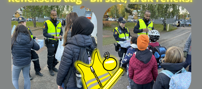 en gruppe mennesker som står rundt en person i en gul jakke en gruppe mennesker som står rundt en person i en gul jakke