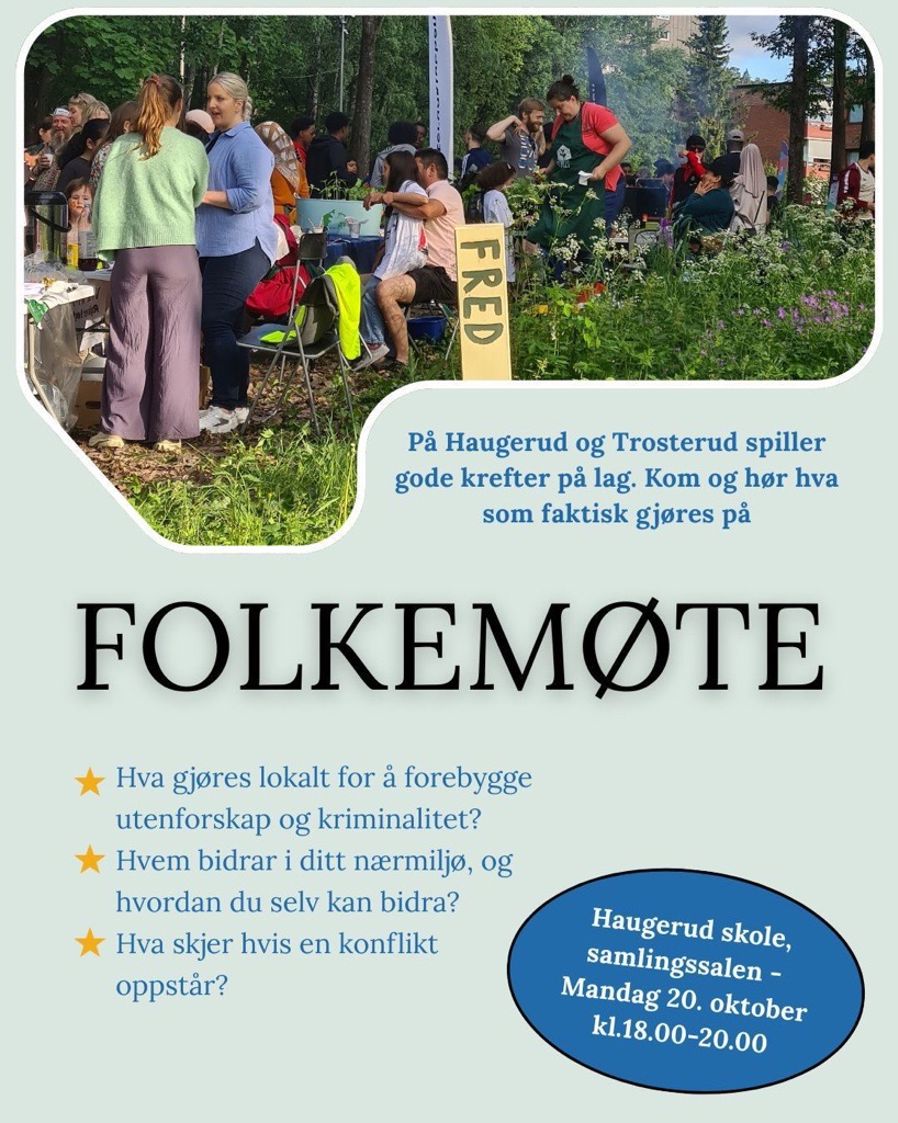 En gruppe mennesker i en hage