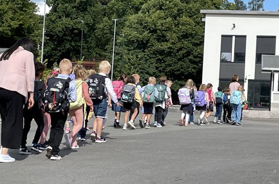 Elever første skoledag